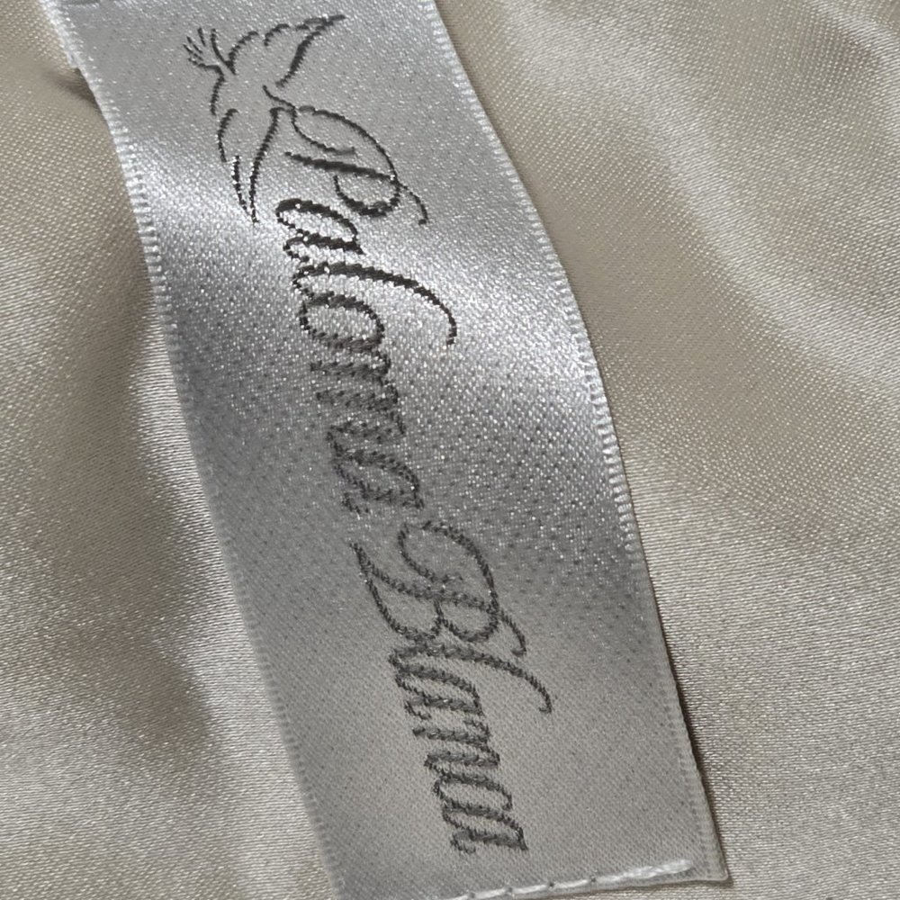 Vintage Paloma Blanca Strapless Wedding Gown with Jacket - Size 12 - Champagne - Picture 11 of 13